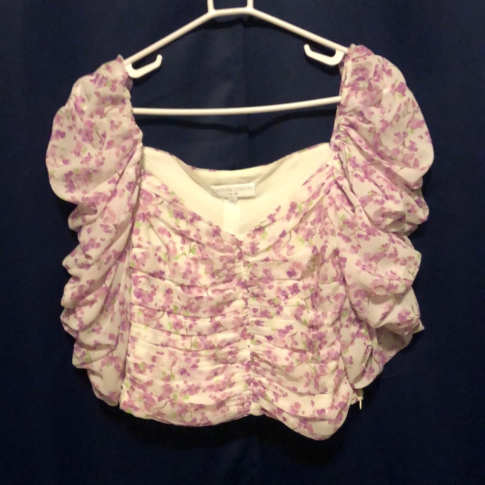 Carolina Constas size M Brand new without tags ruched floral top size M